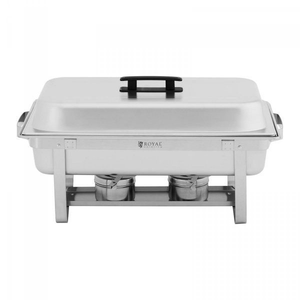 Podgrzewacz do potraw - GN 1/1 - 9 l - 2 pojemniki na paliwo - 500 x 300 x 60 mm ROYAL CATERING 10012834 RCCD_RT18_9L