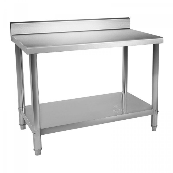 Stół roboczy ze stali nierdzewnej - rant - 120 x 60 cm  ROYAL CATERING 10011088 RCAT-120/60-N