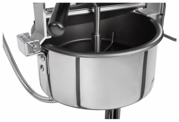 Retro maszyna do popcornu z wózkiem- czerwona - 1600 W - 5 kg/h Royal Catering 10012713 RCPW-16E.1-2F