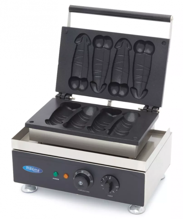 Gofrownica - gofry w kształcie penisa 4 sztuki 1500W Maxima 09374205