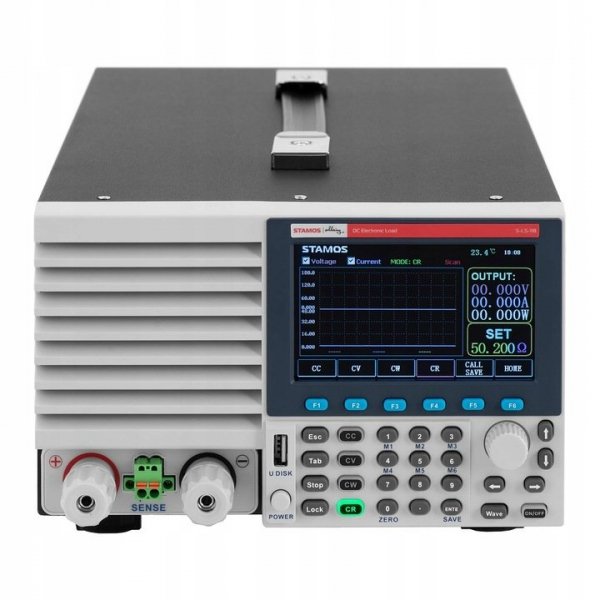Obciążenie elektroniczne - LCD - 500 W - 0 - 40 A - programowalne Stamos 10021494 S-LS-118