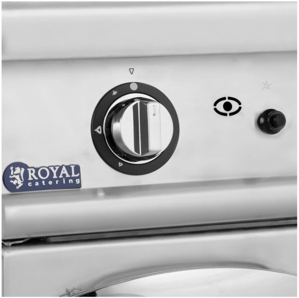 Grill gazowy - 12 kW - gładki - 50 - 300°C - propan / LPG / gaz ziemny - szafka dolna - Royal Catering RCGG-80/700CS 10013400 4062859276988