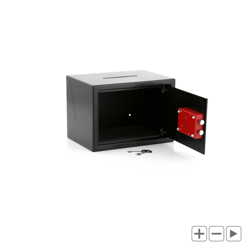 Sejf z wrzutnią - 25 x 25 x 35 cm - szczelina depozytowa STAMONY 10240076 ST-ES-250C