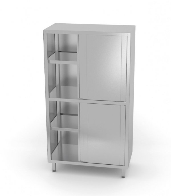 Szafa magazynowa z przegrodą i drzwiami suwanymi 1200 x 700 x 2000 mm POLGAST 302127-2 302127-2