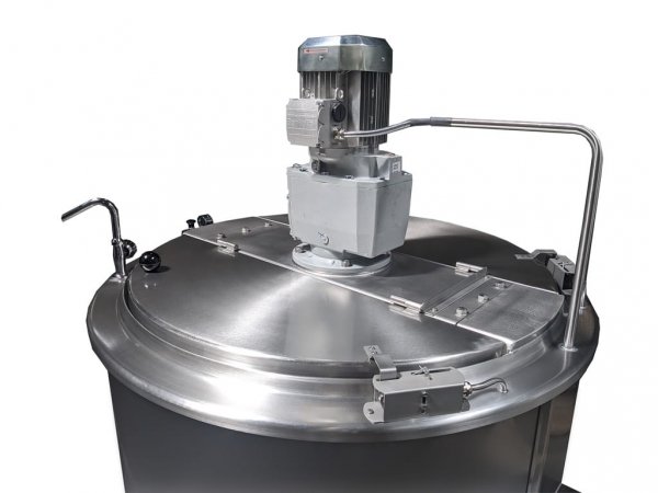 Kocioł warzelny parowy z grzaniem pośrednim | opcja mieszadła | 200 l | maks. zużycie pary ~70 kg/h | 990x1020x890 mm | RQK-200NR
