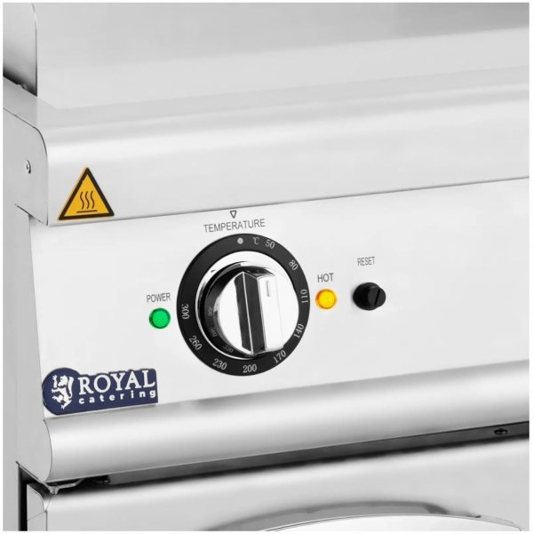 Płyta grillowa podwójna - elektryczna - 10,8 kW - gładka - szafka dolna - Royal Catering 10013395 RCEG-80/700CS 4062859276933