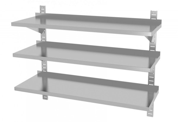 Półka wisząca przestawna, potrójna 800 x 300 x 875 mm POLGAST 385083 385083