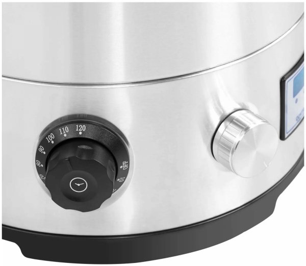 Kocioł warzelny - 30 L - 700/1800/2500 W - 30-110°C - stal nierdzewna - wyświetlacz LED - timer ROYAL CATERING 10011964  RCBM-30CK