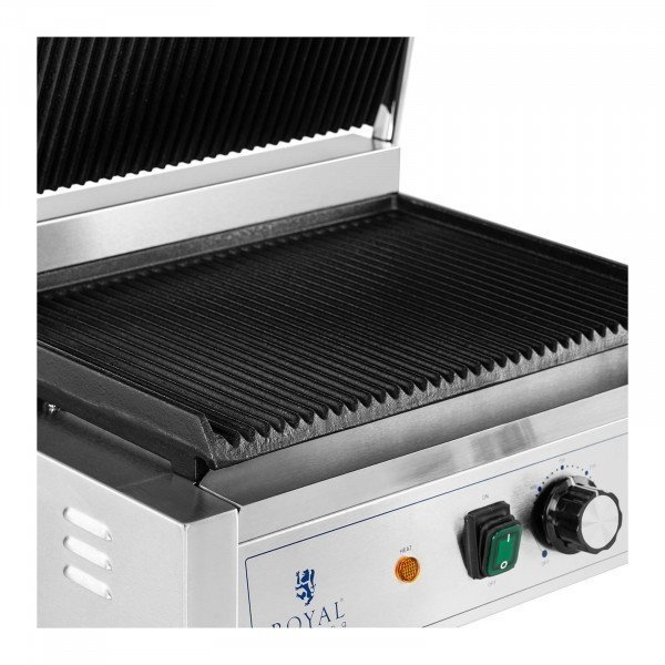 Grill kontaktowy - 2200 W - ryflowany ROYAL CATERING 10011992 RCPKG-2200-R
