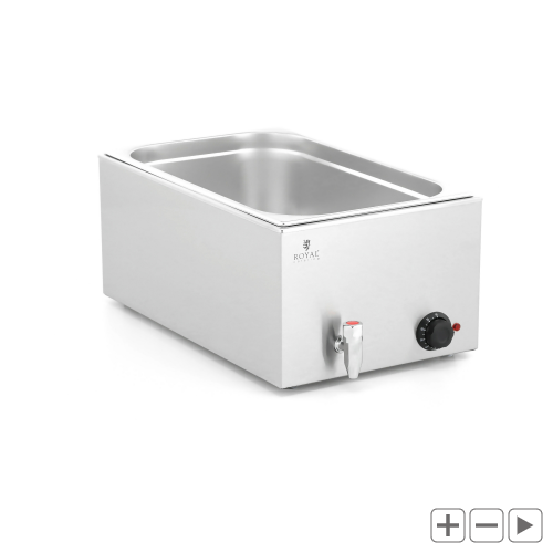 Bemar - 600 W - 1 GN 1/1 - kranik spustowy ROYAL CATERING 10012616 RCBM_GN1/1_1