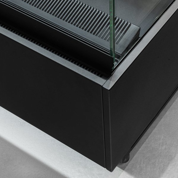 Witryna cukiernicza chłodnicza Dolce Visione Premium 1300 | podświetlany cokół | 1300x690x1300 mm