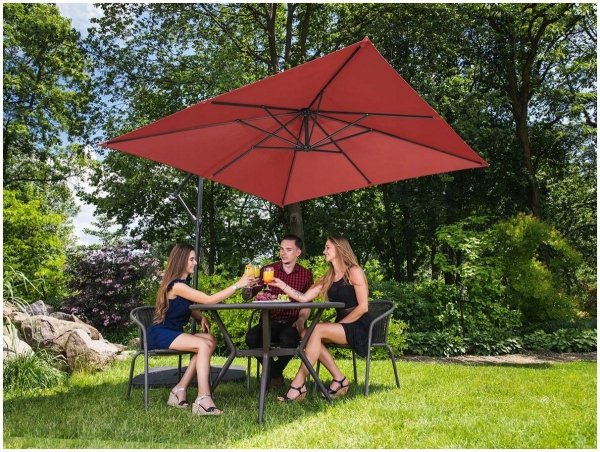 Parasol ogrodowy wiszący 250x250cm UNIPRODO 10250554 UNI_UMBRELLA_SQ250BO_N