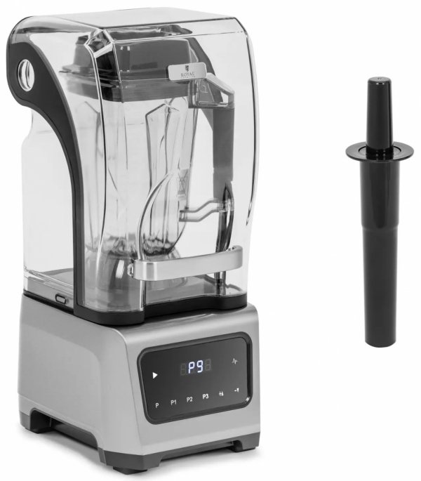 Blender kielichowy z obudową wyciszającą - 1680 W - 2,5 l - cyfrowy wyświetlacz - tryb pulsacyjny - 24500 obr./min - Royal Catering 10013305  RCBL-25ENC