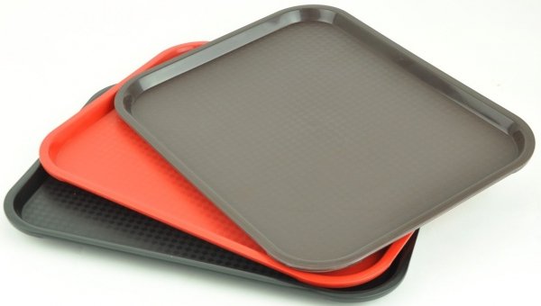Taca do serwowania z rantem czarna 45,5×35,5cm Fast Food Szron  1418FF B 5902175813544