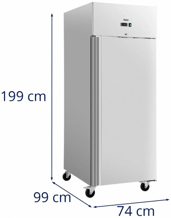 Szafa chłodnicza - 750 l - stal nierdzewna - 1 drzwi - 4 koła - Royal Catering  10013266 RCRC-1D750 4062859257185
