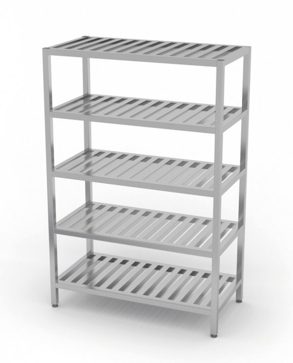 Regał magazynowy, 5 półek gretingowych 800 x 500 x 1800 mm POLGAST 355085 355085