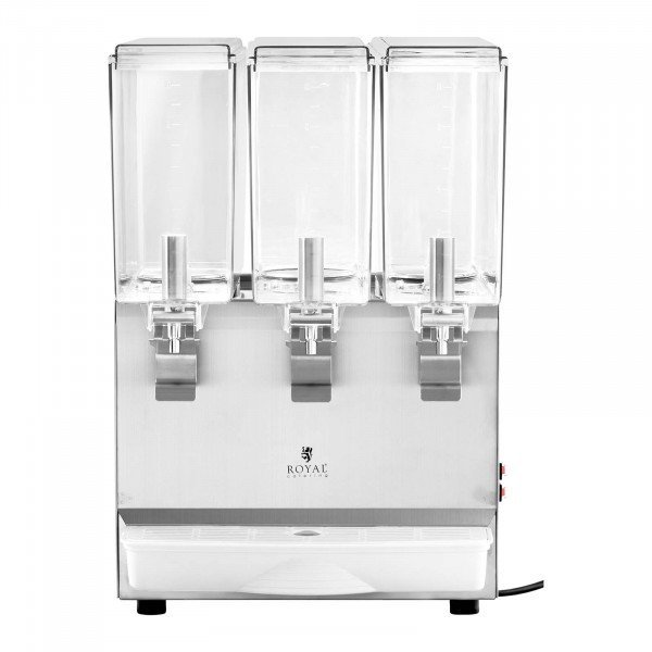 Dyspenser do napojów - 3 x 10 l - Royal Catering - system chłodzenia ROYAL CATERING  10012338 RC-JDD03