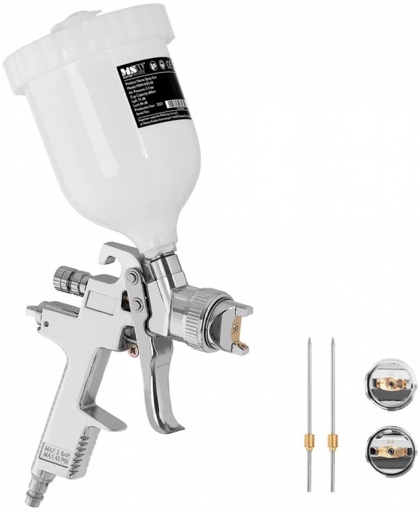 Pistolet do malowania - 600 ml - 3,5-5 bar - 3 dysze MSW MSW-ASG-04 10061700 4062859032324