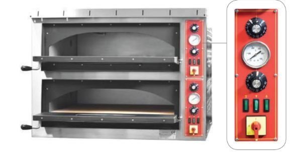 ELEKTRYCZNY 2-KOMOROWY PIEC DO PIZZY NA 18 PIZZ 35CM INVEST HORECA G-ML99 G-ML99