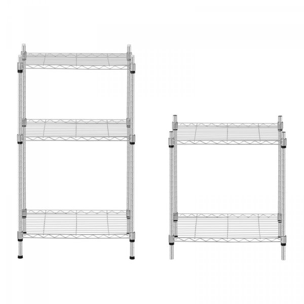 REGAŁ PÓŁKOWY Z DRUTU 350x550x1500 mm - szary ROYAL CATERING 10011227 RCMR-1800P19