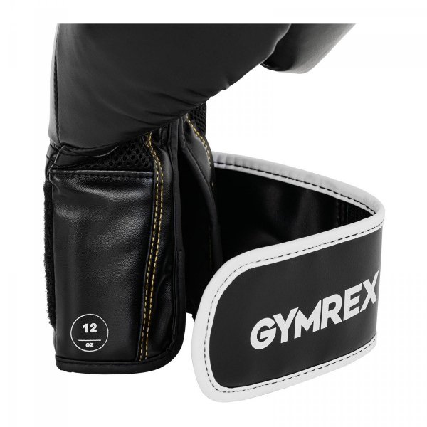 Rękawice bokserskie - 12 oz - czarne GYMREX 10230068 GR-BG 12B