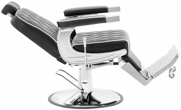 Fotel fryzjerski - zagłówek i podnóżek - 58 - 71 cm - 150 kg - przechylny - czarny  10040680 4062859190895
