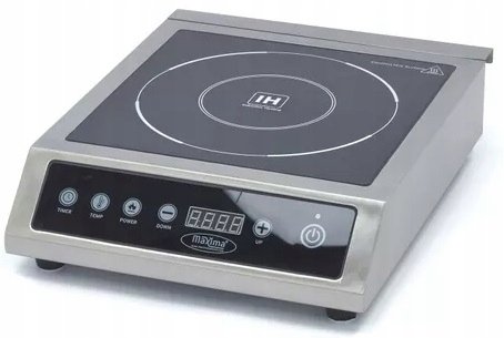 Kuchenka Indukcyjna Płyta Grzejna Profesjonalna Elektryczna 3500W 1 palnik 12-24cm MAXIMA 09371040 5905317012485