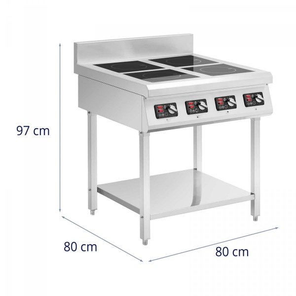 Kuchenka indukcyjna z podstawą 4x20cm 10 poziomów ROYAL CATERING 10012579 RCIK-3500IC4.4