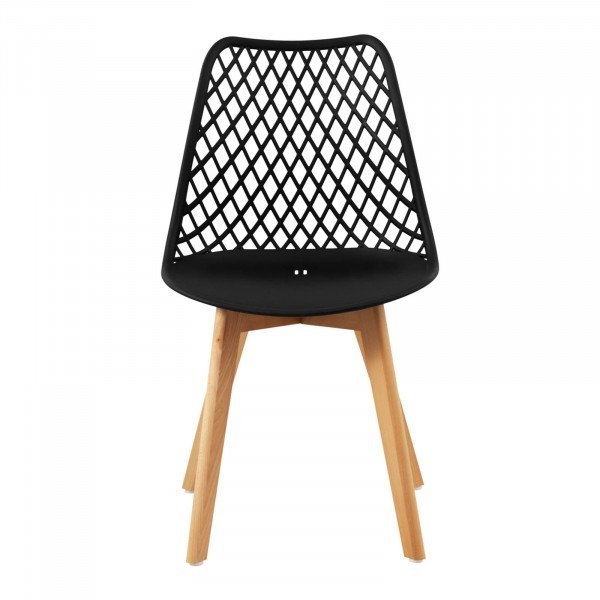 Krzesło - 4 szt. - maks. 150 kg - siedzisko 470 x 390 x 430 mm - czarne FROMM STRACK 10260321 STAR_SEAT_36