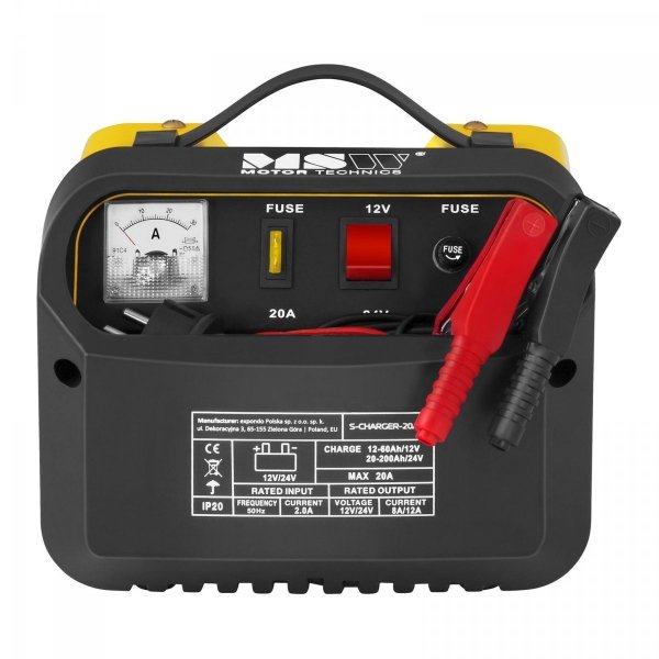 Prostownik - 12/24V - 12A - szary MSW 10060135 S-CHARGER-20A.2