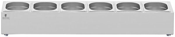 Ekspozytor na pojemniki GN - 6 GN 1/6 - 11,4 l - Royal Catering 10012753  RCPN-04