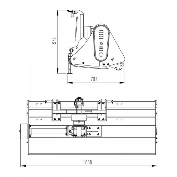 Kosiarka bijakowa - szerokość robocza 1750 mm WIESENFIELD 10280315 WIE-FMO-175S