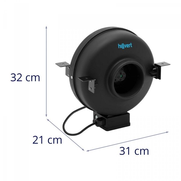 Wentylator kanałowy - 65 W - 124 mm - 2488 obr./min HILLVERT 10090330 HT-FAN-125
