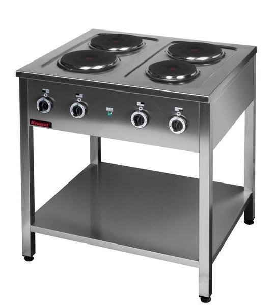 Kuchnia elektryczna na podstawie otwartej 4-płytowa  800x700x850 mm KROMET 000.KE-4M 000.KE-4M
