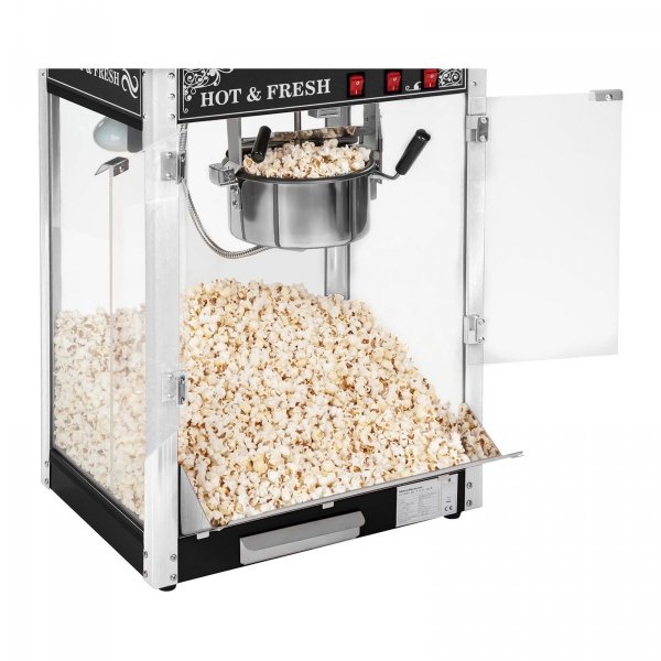 Maszyna do popcornu - wózek - czarna ROYAL CATERING 10010536 RCPW.16.2