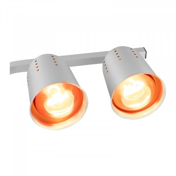 Lampa grzewcza do potraw - regulowana wysokość - Royal Catering - 2 żarówki - aluminium ROYAL CATERING 10012030 RCPWB-500I 