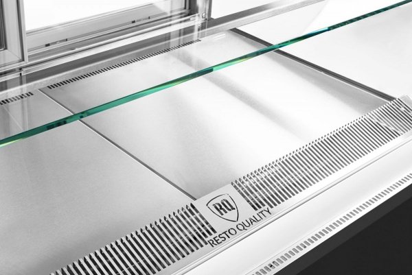 WITRYNA CUKIERNICZA CHŁODNICZA DOLCE VISIONE PREMIUM BREVE 1300 | WNĘTRZE ZE STALI NIERDZEWNEJ | WERSJA OBNIŻONA | 1300X690X1110+/-10 MM