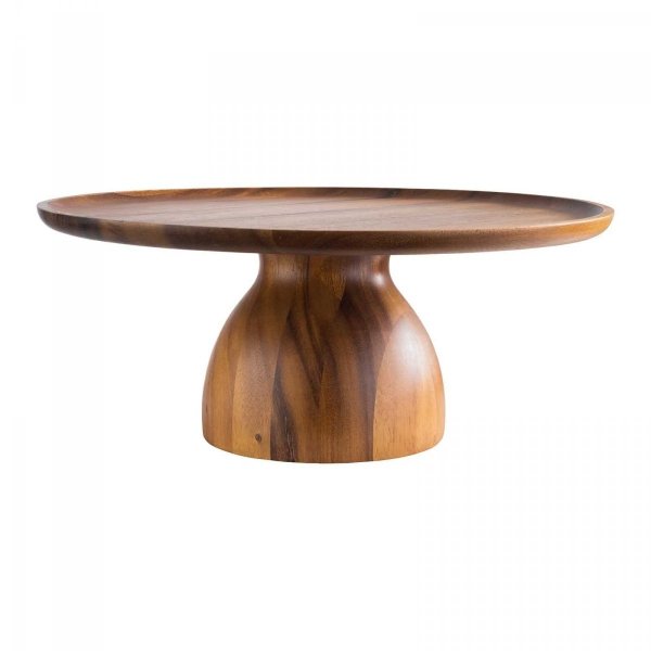 Patera na ciasto - drewno - średnica 38,5 cm - wysokość 16 cm APS 10410040 APS-33297
