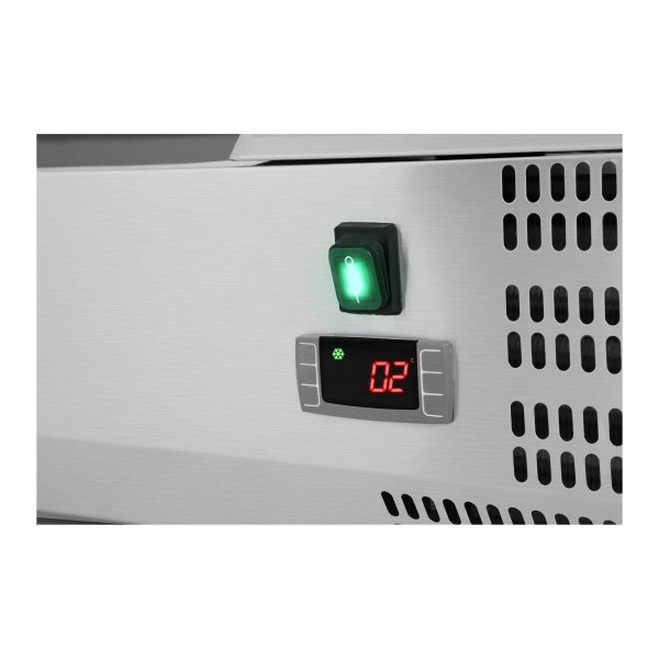 Nadstawa chłodnicza - 5 x GN 1/3 - 150 x 39 cm - szklana osłona ROYAL CATERING 10010945 RCKV-150/39-G5