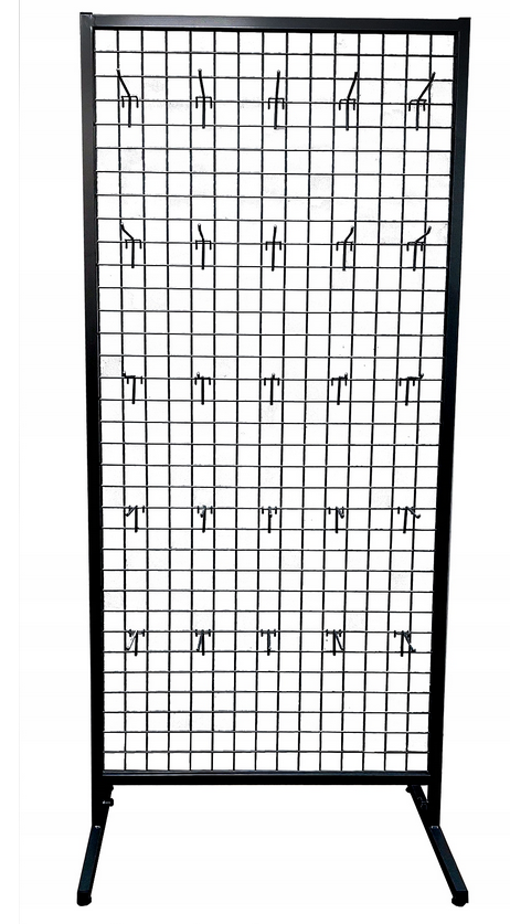 Stojak ekspozytor z 25 haczykami - CZARNY