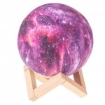 Lampka 3D STARS gwiazdy na drewnianym stojaku - 16 kolorów