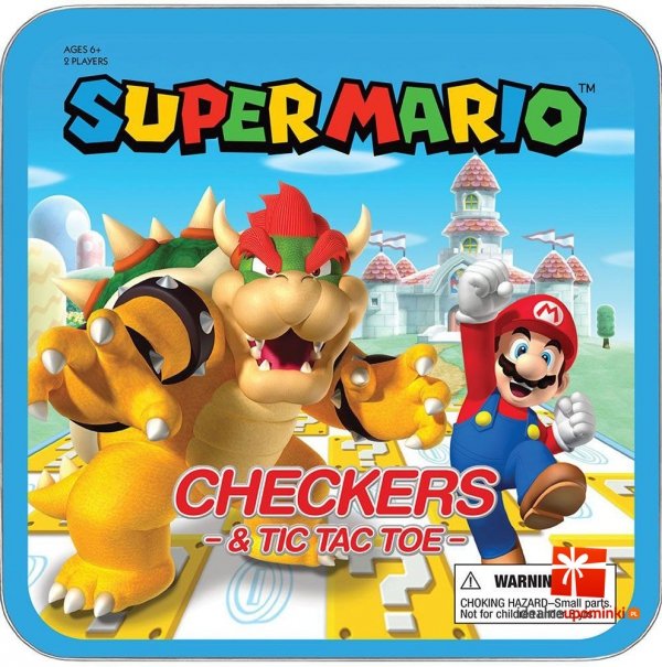 Super Mario - Gra planszowa Warcaby oraz kółko i krzyżyk
