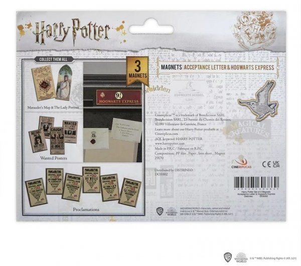 Harry Potter - List z Hogwartu Magnesy na lodówkę