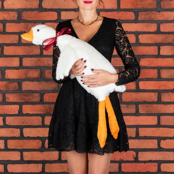 Maskotka grzejąca pluszowa Gęś XL 90 cm