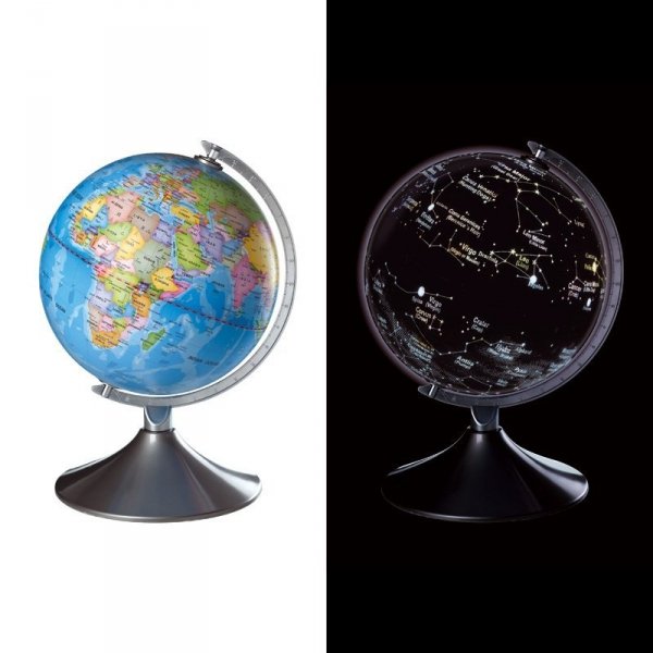 Interaktywny globus i świecąca mapa nieba