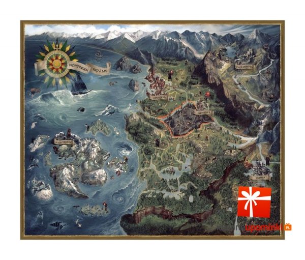 Wiedźmin - Puzzle 1000 el. Królestwa Północy