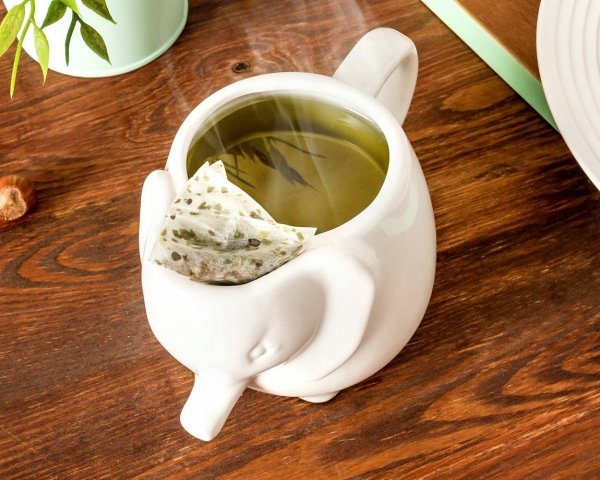 Ceramiczny kubek słonik biały 500 ml