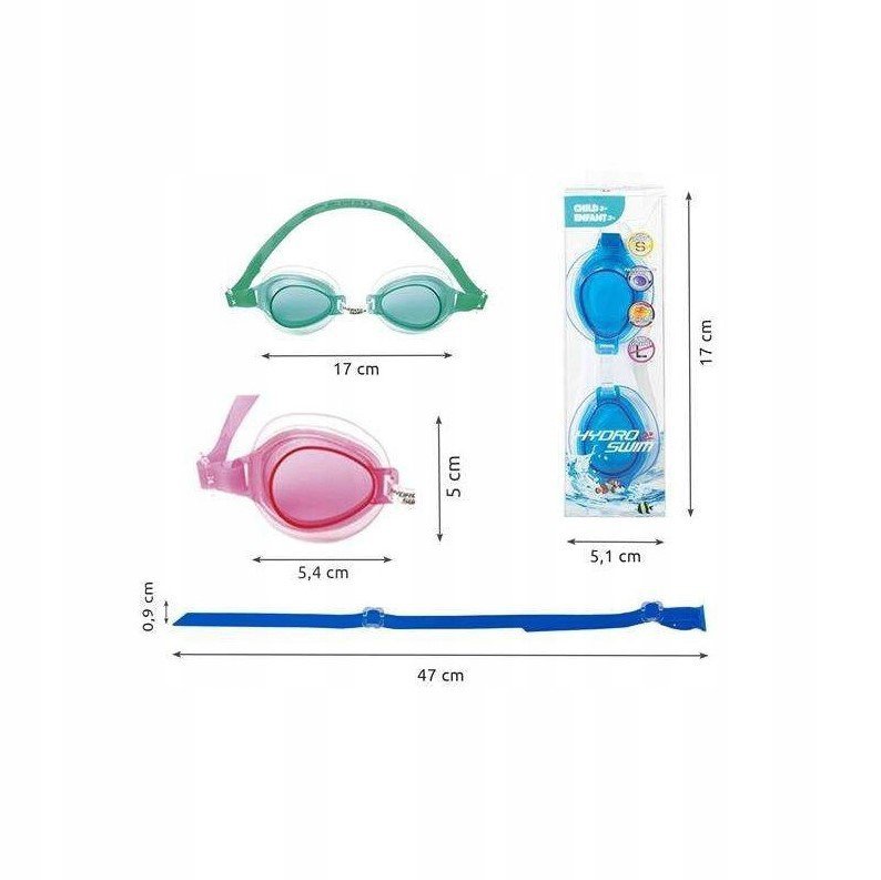 Bestway 21002 Hydro-Swim Okulary do pływania Lil&#039; Lightning Swimmer Zielone