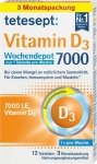 Witamina D3 1 Tabletka Dostarcza Na tydzień 7000IU Kuracja 3 Miesiące