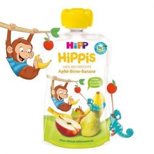 Hipp Hippis Bio 100% Owoce Jabłko Gruszka Banan 100g